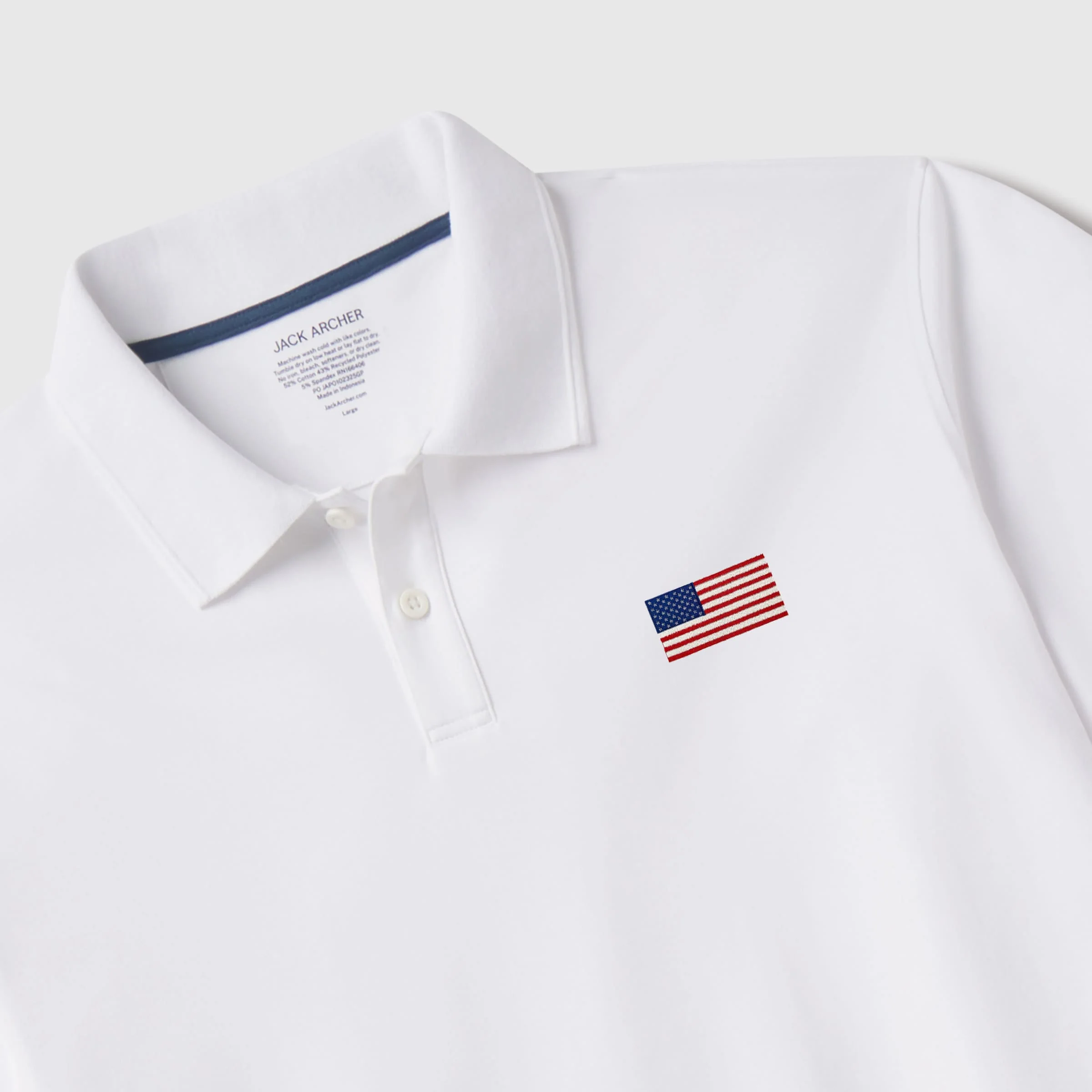 Clubhouse Pique Polo -- USA Flag - Image 6